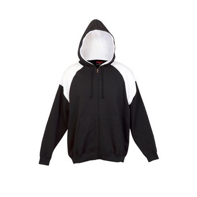 Mens Shoulder Contrast Zip Hoodie