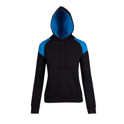 Ladies/Juniors Shoulder Contrast Panel Hoodie