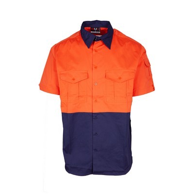 100% Combed Cotton Drill Short Sleeve