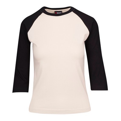 Ladies 3/4 Sleeve Raglan Tees