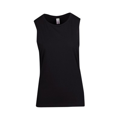 Ladies 160gsm 100% combed cotton sleeveless tee