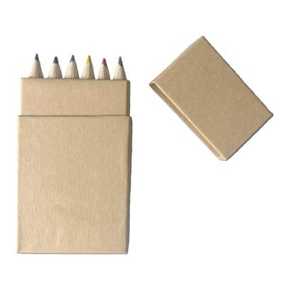 6 Pack Coloured Pencils in Mini Pencil Box 