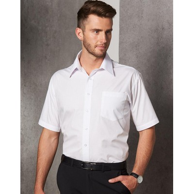 Mans poplin shirt,short sleeve