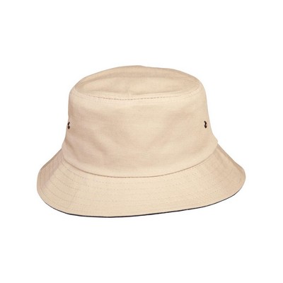 contrasting underbrim bucket hat