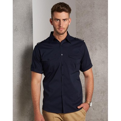 Men's Short Sleeve Military Shirt