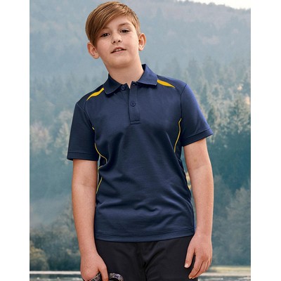 Kids Sustainable Poly/Cotton Contrast S/S Polo