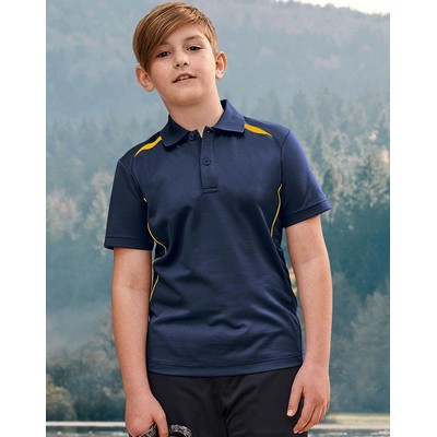 Kids' Sustainable Poly/Cotton Contrast S/S Polo