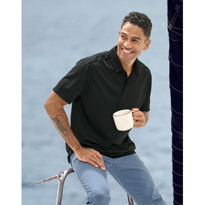 Mens Sustainable Jacquard Knit S/S Polo