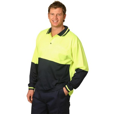 Hi-Vis truedry safety polo L/S