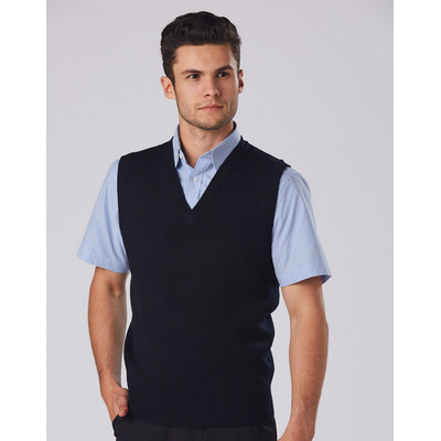 Unisex WoolAcrylic V-Neck Vest