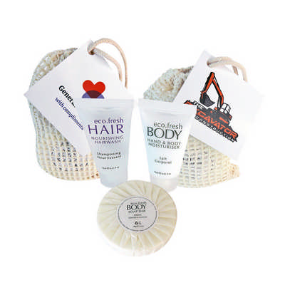 Shower Pack in Reusable Net Bag - Custom Label