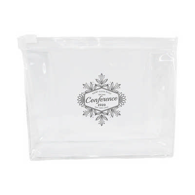 Clear PVC Vinyl Cosmetic Bag (Empty) - Custom Label