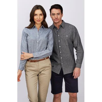 Floyd - Ladies Long Sleeve Linen Cotton Shirt