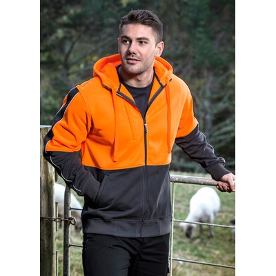 Unisex Hi Vis Full Zip Hoodie