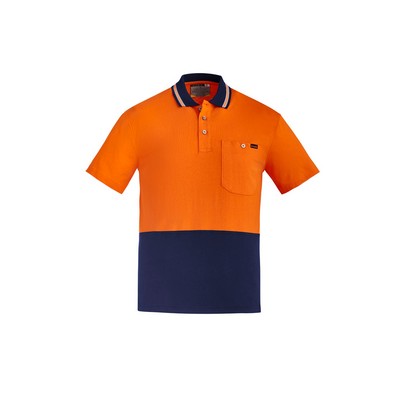 Mens Hi Vis Cotton Short Sleeve Polo