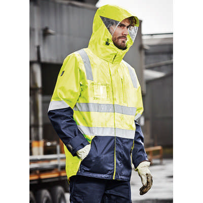 Mens Hi Vis 4 In 1 Waterproof Jacket