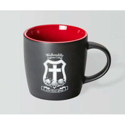 Boston Matt Black/Red Mug