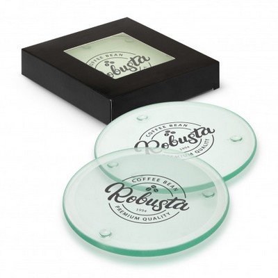 Venice Glass Coaster Set of 4 - Round