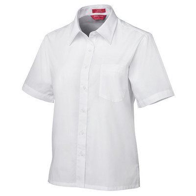 JBS Ladies S/S Original Poplin Shirt: 6 - 22 - White