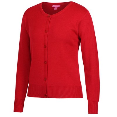 JBS Ladies Corporate Crew Neck Cardigan: 8 - 24 - Red