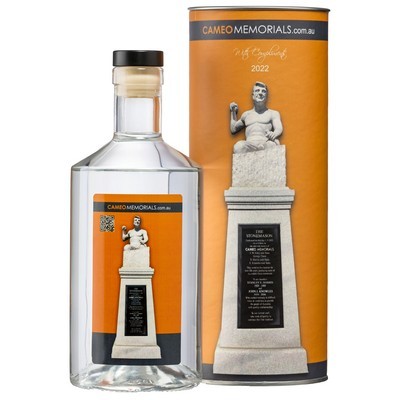Custom Labelled Gin Inside Cylinder
