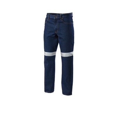 Hard Yakka Foundations 14.5 Oz Enzyme Washed Denim Jean With Tape