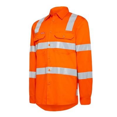 Hard Yakka Biomotion Hi-Visibility Lightweight Long Sleeve Shirt With Tape